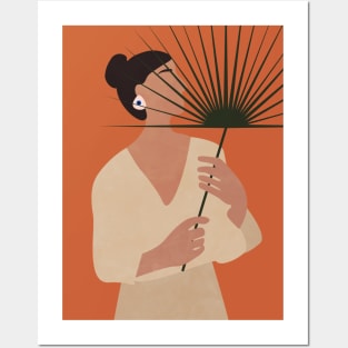 Botanical Woman - Modern Scandinavian Artwork Posters and Art